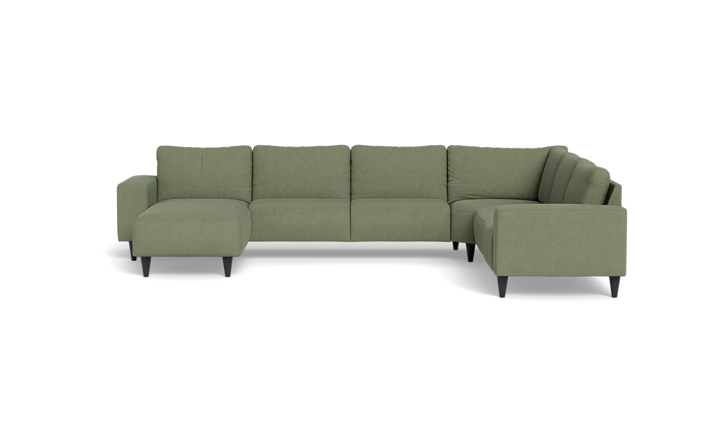Solution 2701 hjørnesofa med chaiselong - Rebel stof - Forest - Højrevendt