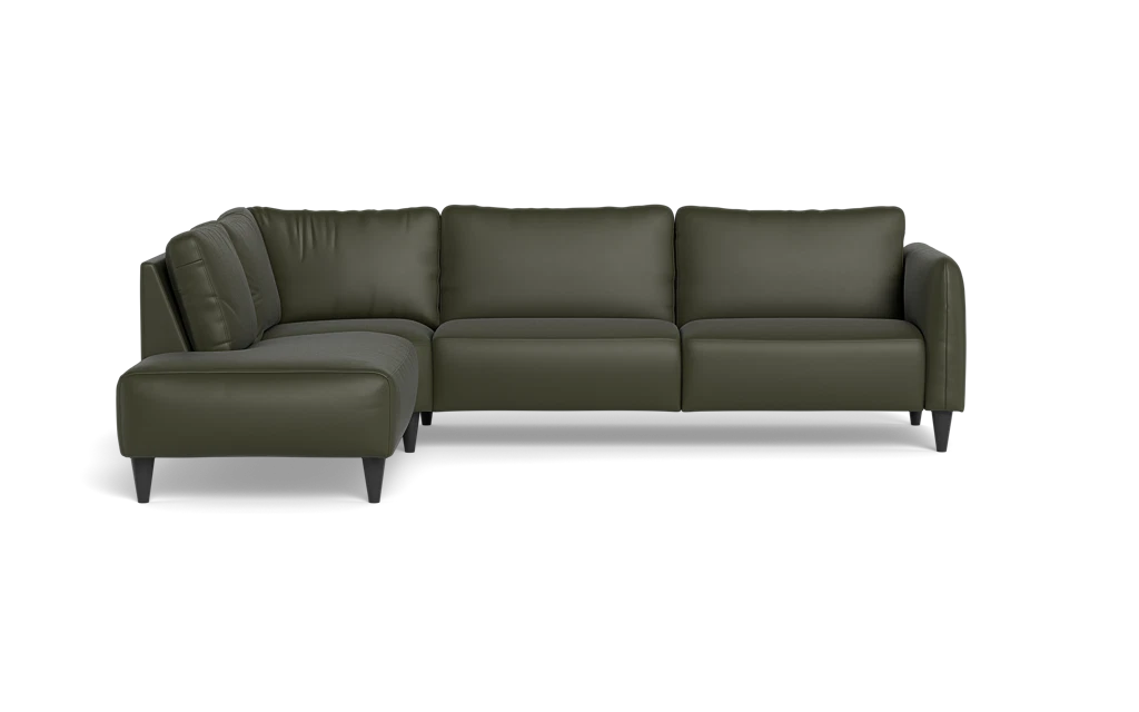 Solution 2701 sofa med open end - Semianilin/spalt læder - Hunter - Venstrevendt
