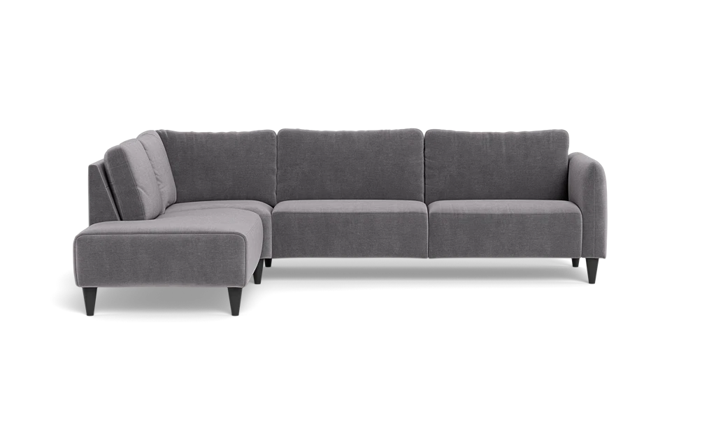 Solution 2701 sofa med open end - Adore velour - Dolphin - Venstrevendt