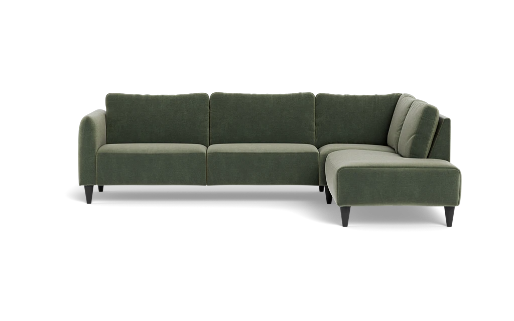 Solution 2701 sofa med open end - Adore velour - Hunter - Højrevendt