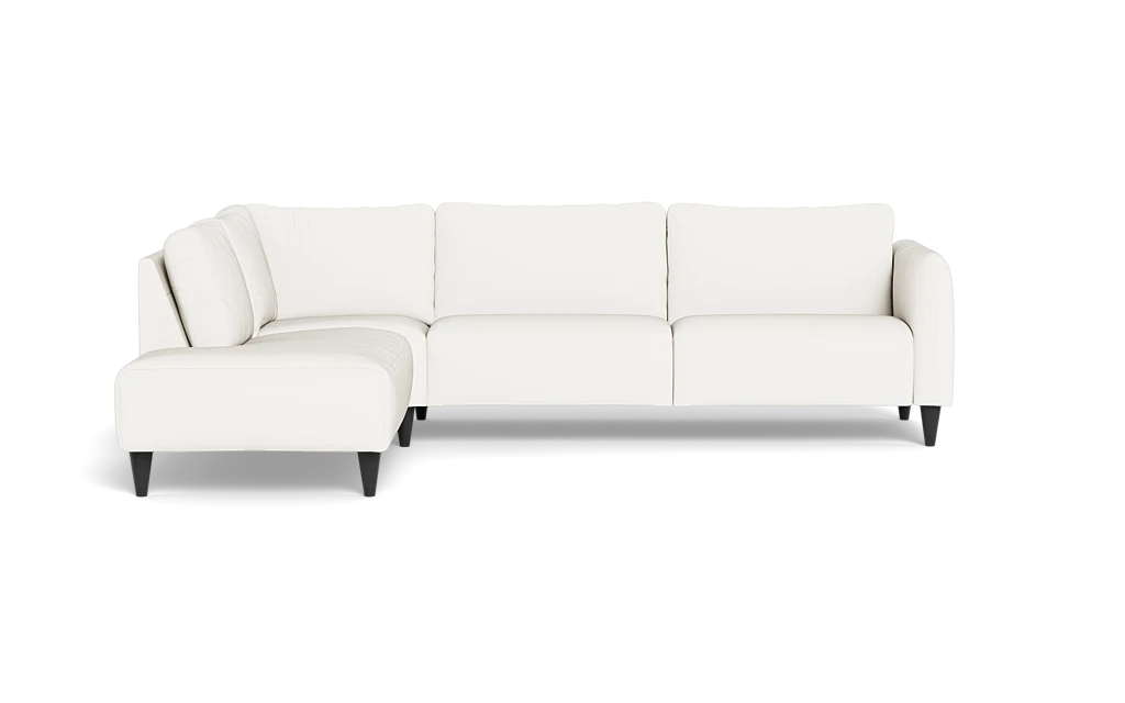 Solution 2701 sofa med open end - Semianilin/spalt læder - White - Venstrevendt
