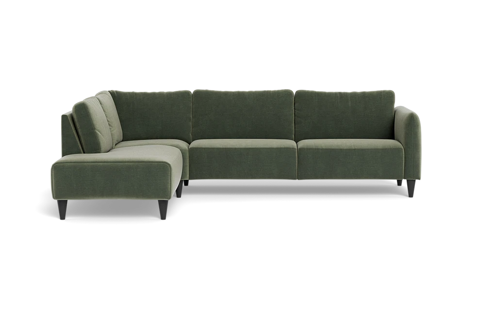 Solution 2701 sofa med open end - Adore velour - Hunter - Venstrevendt
