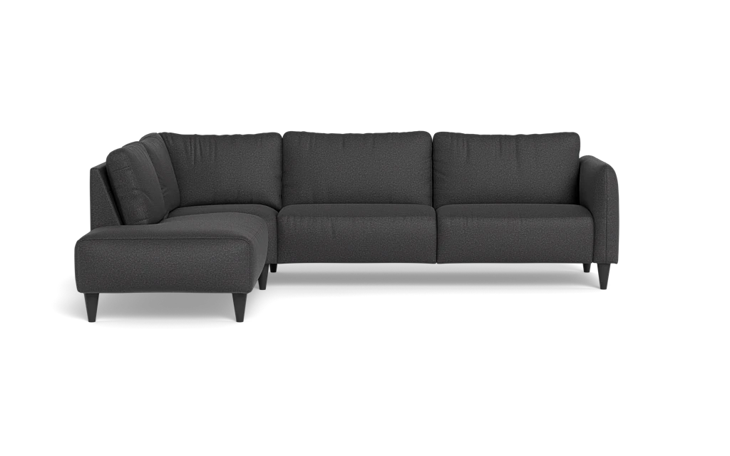 Solution 2701 sofa med open end - Oakland stof - Anthracite - Venstrevendt