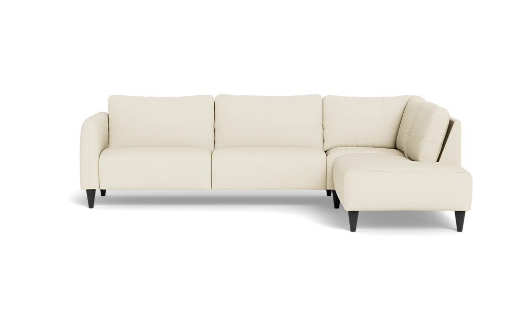 Solution 2701 sofa med open end - Soleda/spalt læder - Pure White - Højrevendt