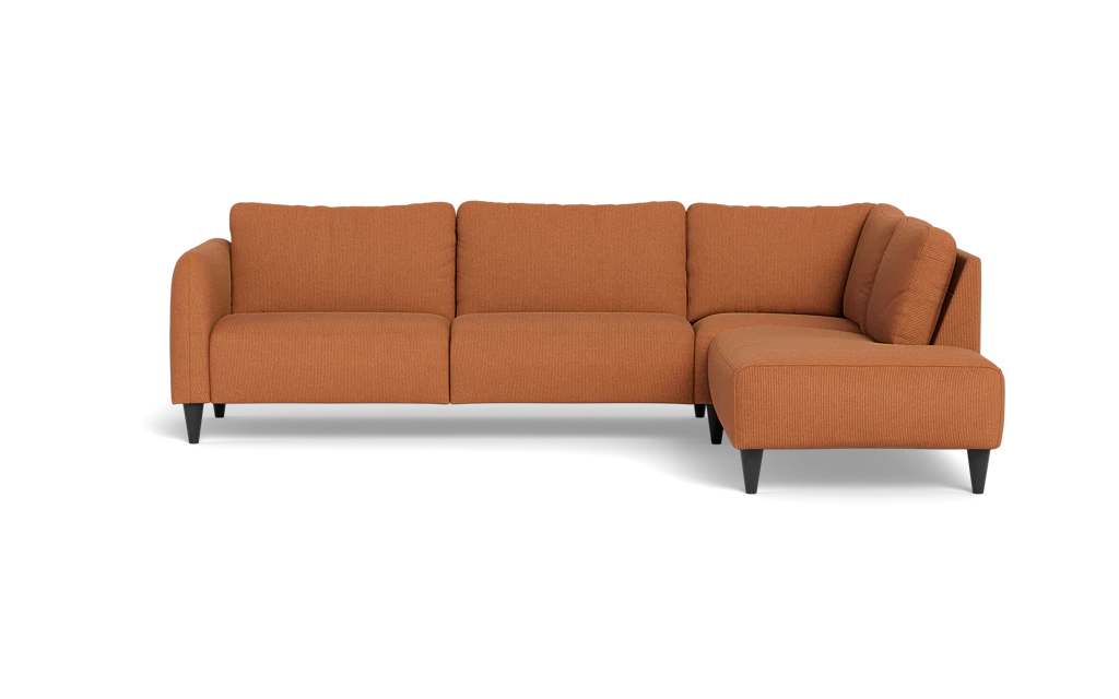 Solution 2701 sofa med open end - Rebel stof - Cognac - Højrevendt