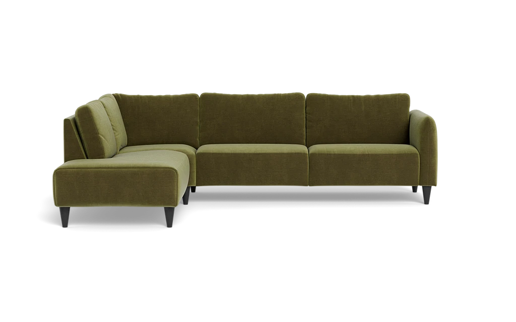 Solution 2701 sofa med open end - Adore velour - Moss - Venstrevendt