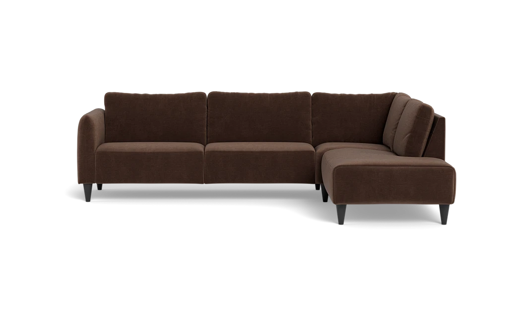 Solution 2701 sofa med open end - Adore velour - Coffee - Højrevendt