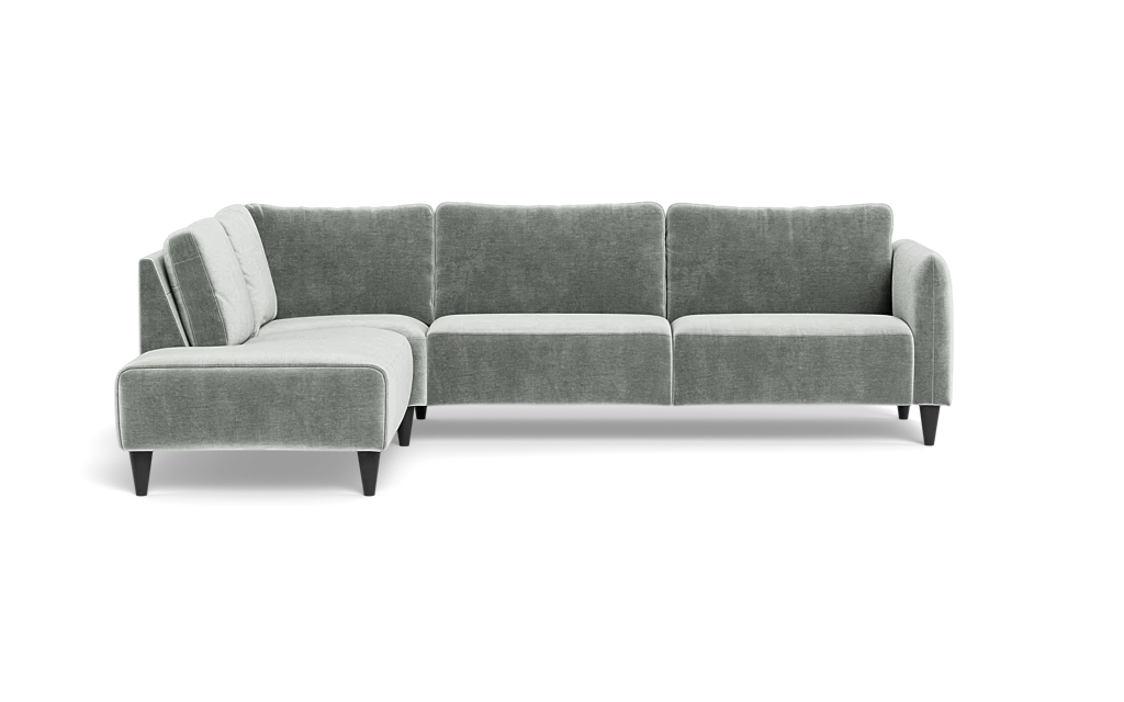 Solution 2701 sofa med open end - Adore velour - Steel - Venstrevendt