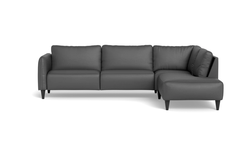 Solution 2701 sofa med open end - Soleda/spalt læder - Anthracite - Højrevendt