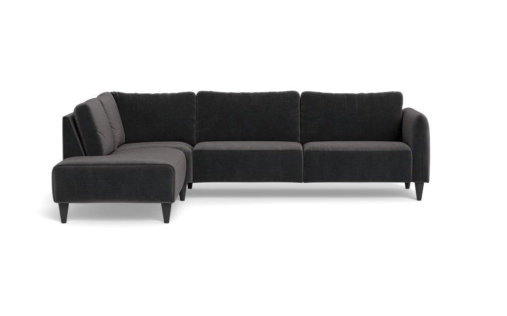 Solution 2701 sofa med open end - Adore velour - Anthracite - Venstrevendt