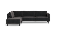 Solution 2701 sofa med open end - Adore velour - Anthracite - Venstrevendt