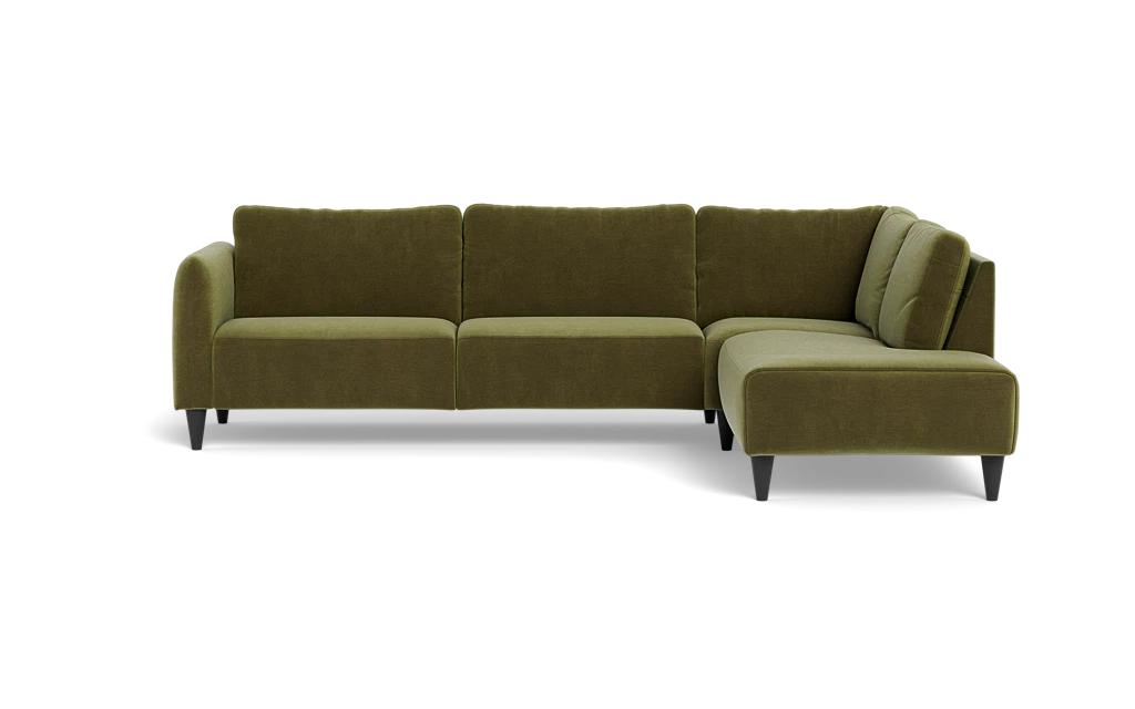 Solution 2701 sofa med open end - Adore velour - Moss - Højrevendt