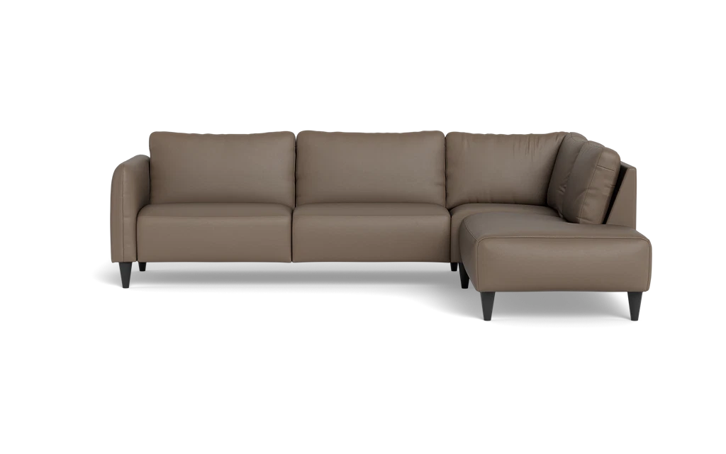 Solution 2701 sofa med open end - Soleda/spalt læder - Muskat - Højrevendt
