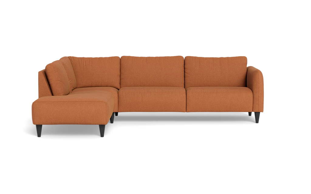 Solution 2701 sofa med open end - Rebel stof - Cognac - Venstrevendt