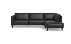 Solution 2701 sofa med open end - Anilux læder - Black - Højrevendt