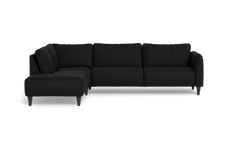 Solution 2701 sofa med open end - Vila stof - Black - Venstrevendt