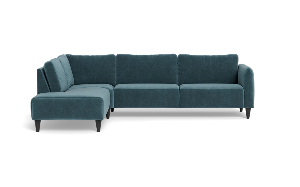 Solution 2701 sofa med open end - Adore velour - Petrol - Venstrevendt