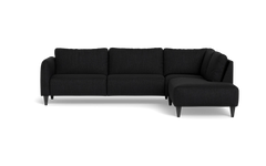 Solution 2701 sofa med open end - Vila stof - Black - Højrevendt