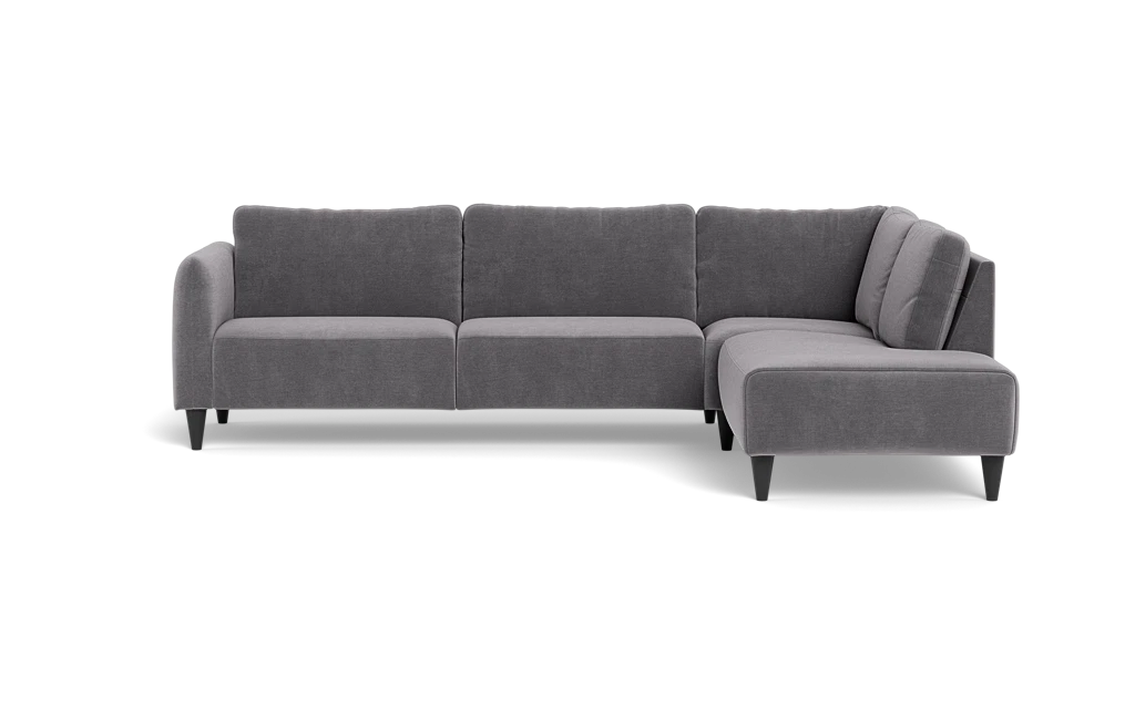 Solution 2701 sofa med open end - Adore velour - Dolphin - Højrevendt