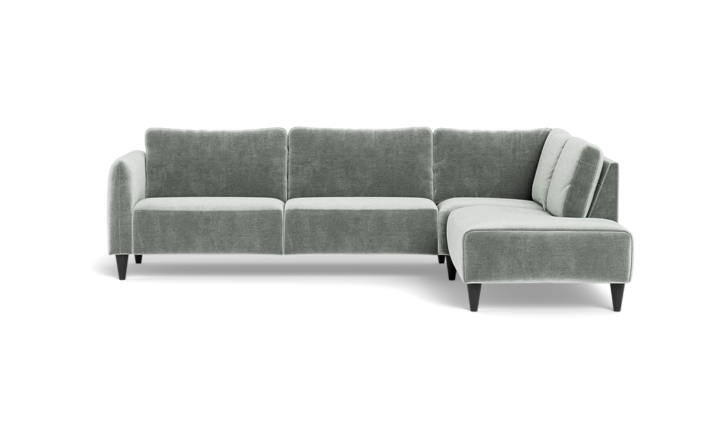 Solution 2701 sofa med open end - Adore velour - Steel - Højrevendt