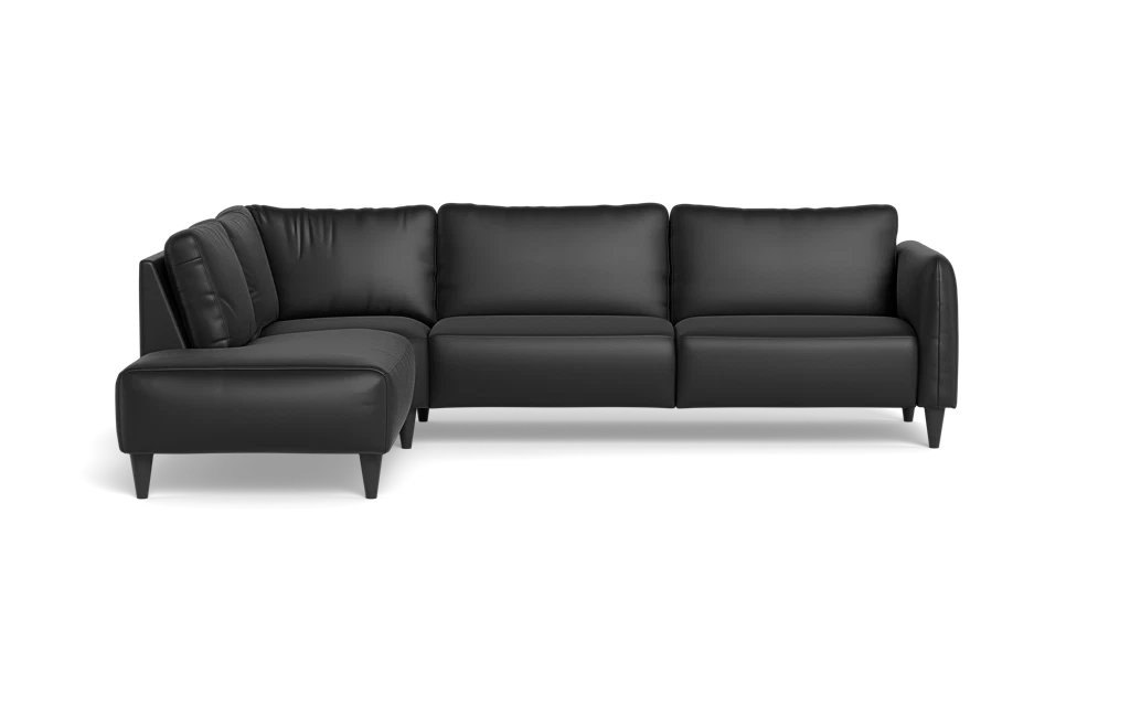 Solution 2701 sofa med open end - Anilux læder - Black - Venstrevendt