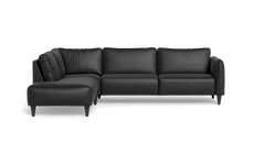 Solution 2701 sofa med open end - Anilux læder - Black - Venstrevendt