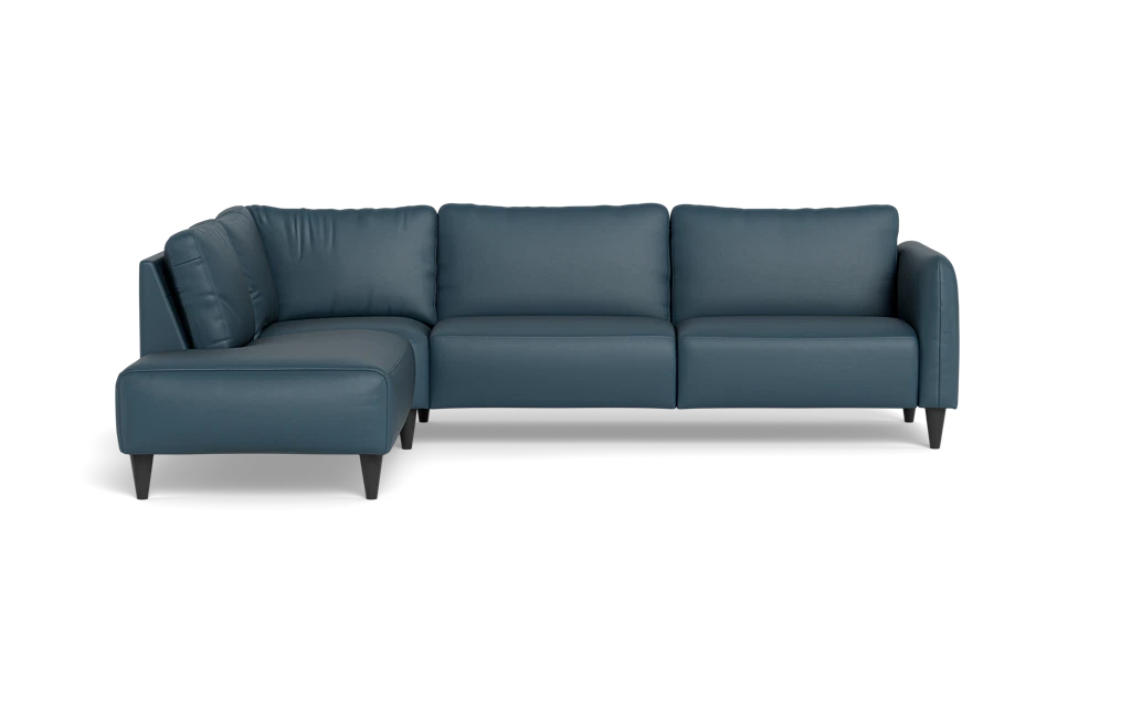 Solution 2701 sofa med open end - Soleda/spalt læder - Blue - Venstrevendt