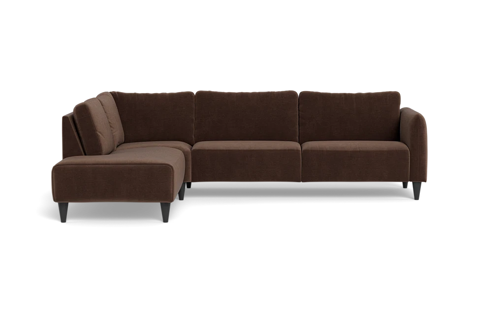 Solution 2701 sofa med open end - Adore velour - Coffee - Venstrevendt