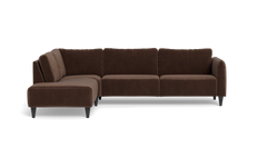 Solution 2701 sofa med open end - Adore velour - Coffee - Venstrevendt