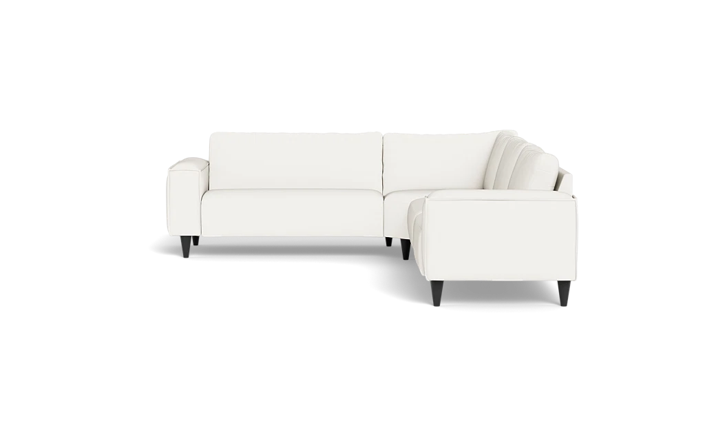 Solution 2701 hjørnesofa - brede armlæn 28 cm - Semianilin/spalt læder - White