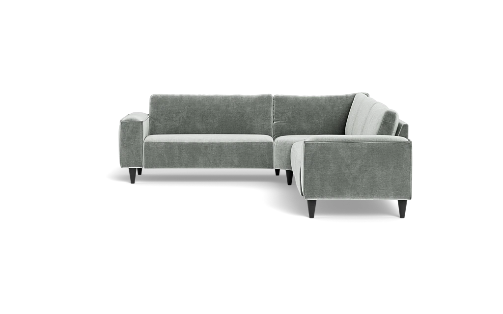 Solution 2701 hjørnesofa - brede armlæn 28 cm - Adore velour - Steel