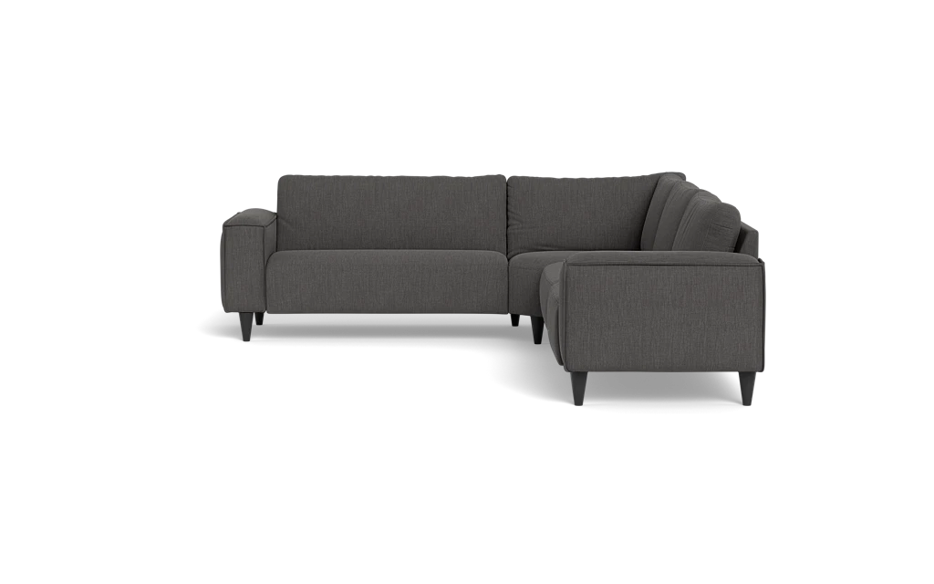 Solution 2701 hjørnesofa - brede armlæn 28 cm - Lido stof - Dark Grey