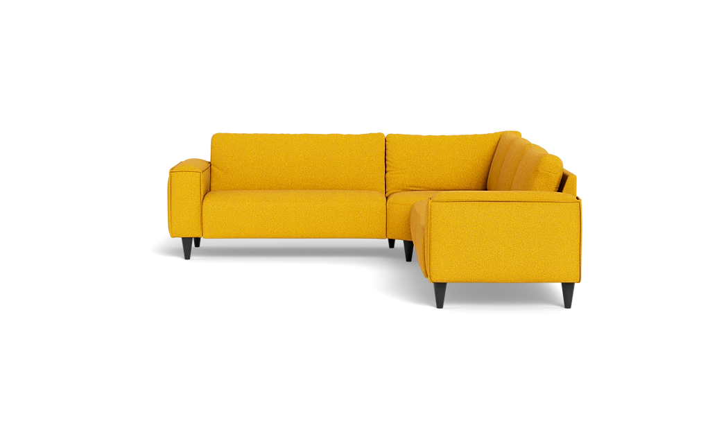 Solution 2701 hjørnesofa - brede armlæn 28 cm - Brego stof - Curry