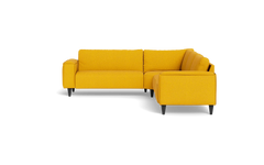 Solution 2701 hjørnesofa - brede armlæn 28 cm - Brego stof - Curry