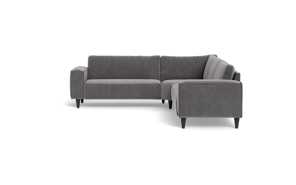 Solution 2701 hjørnesofa - brede armlæn 28 cm - Adore velour - Dolphin