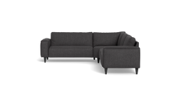 Solution 2701 hjørnesofa - brede armlæn 28 cm - Vila stof - Dark Grey