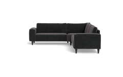 Solution 2701 hjørnesofa - brede armlæn 28 cm - Adore velour - Anthracite