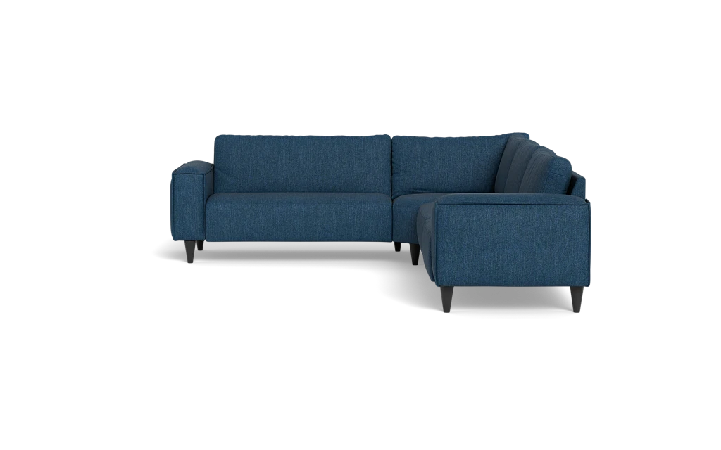 Solution 2701 hjørnesofa - brede armlæn 28 cm - Vila stof - Dark Blue