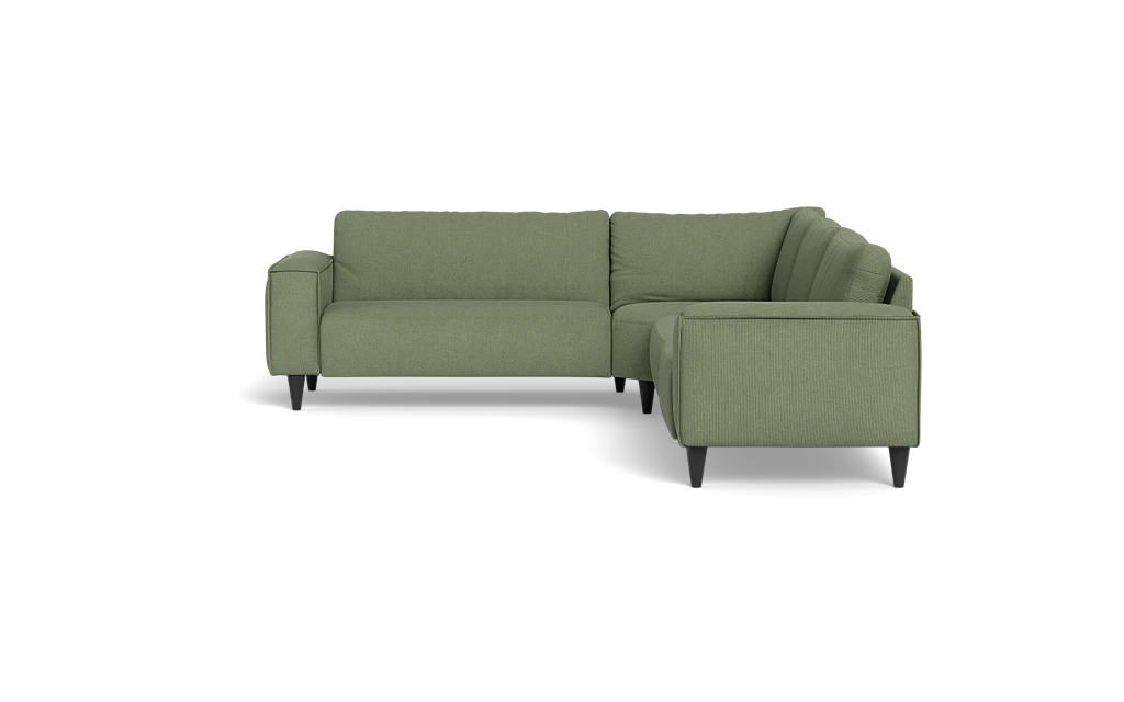 Solution 2701 hjørnesofa - brede armlæn 28 cm - Rebel stof - Forest