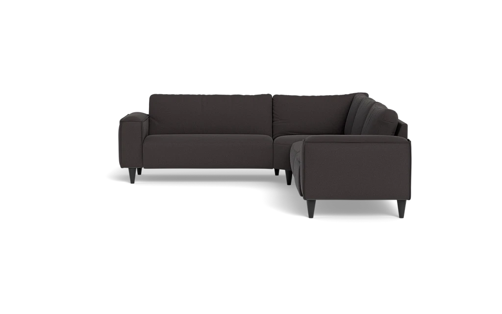 Solution 2701 hjørnesofa - brede armlæn 28 cm - Bloq stof - Antracite