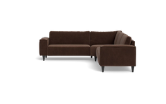 Solution 2701 hjørnesofa - brede armlæn 28 cm - Adore velour - Coffee