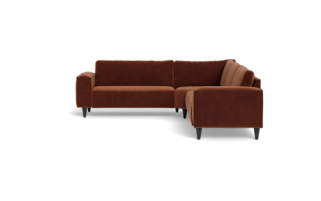 Solution 2701 hjørnesofa - brede armlæn 28 cm - Adore velour - Copper