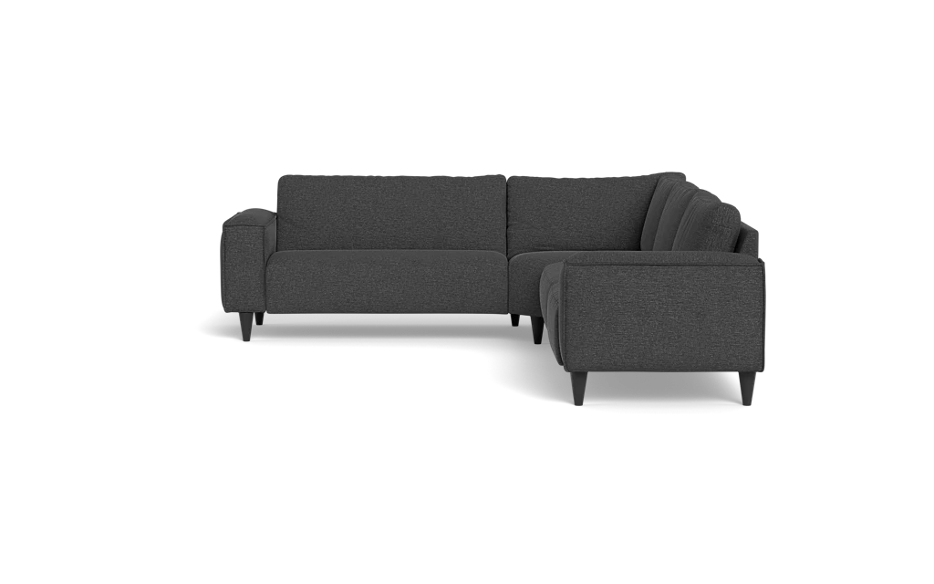 Solution 2701 hjørnesofa - brede armlæn 28 cm - City stof - Dark grey
