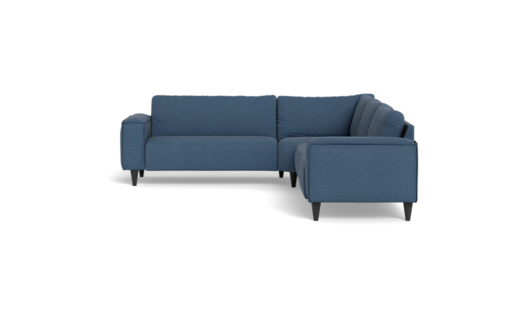 Solution 2701 hjørnesofa - brede armlæn 28 cm - Brego stof - Dark Blue