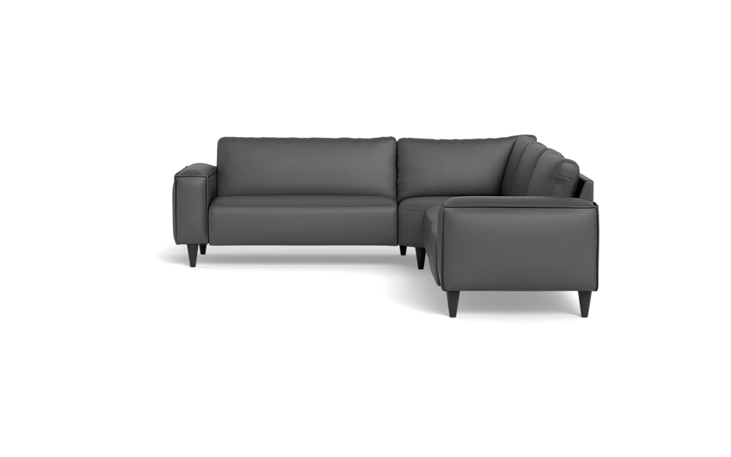 Solution 2701 hjørnesofa - brede armlæn 28 cm - Soleda/spalt læder - Anthracite