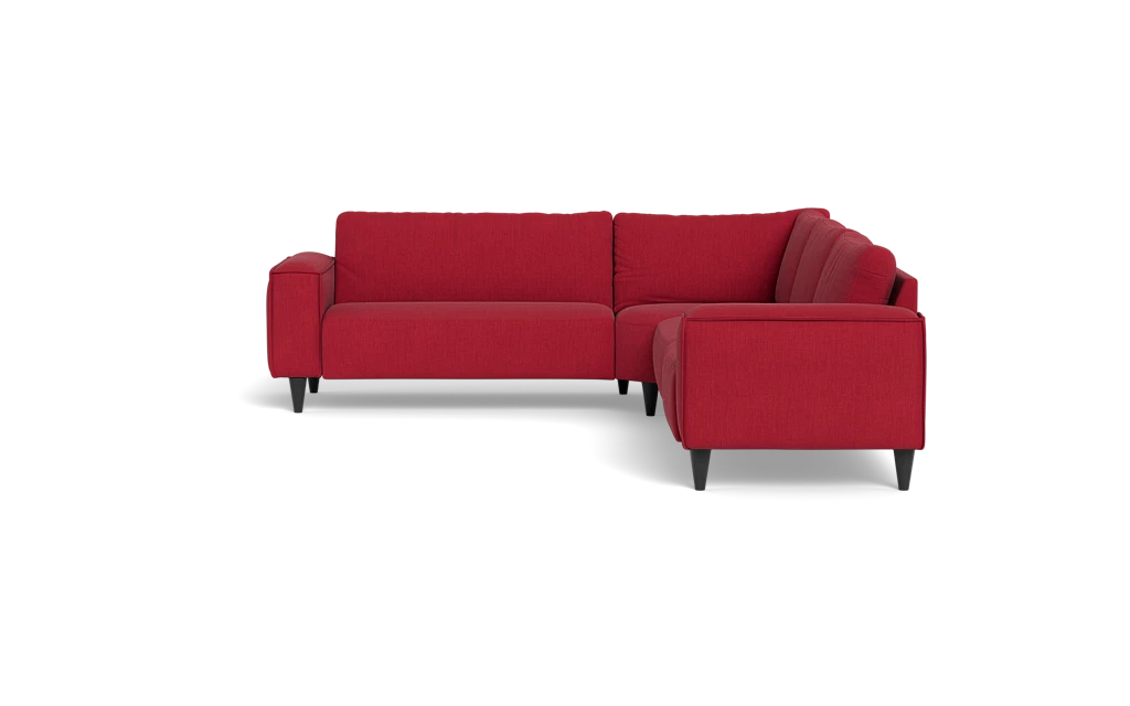 Solution 2701 hjørnesofa - brede armlæn 28 cm - Lido stof - Red