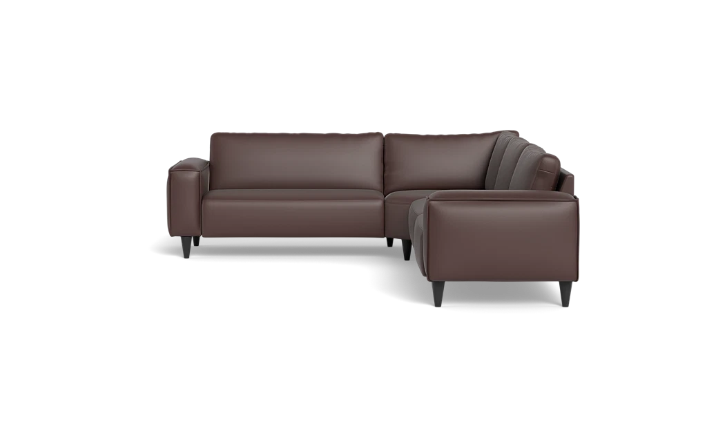 Solution 2701 hjørnesofa - brede armlæn 28 cm - Anilux læder - Dark Brown