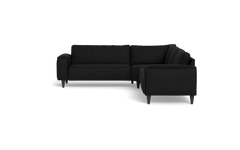 Solution 2701 hjørnesofa - brede armlæn 28 cm - Vila stof - Black