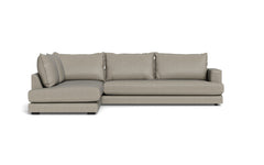 Cozy XL sofa med open end - Positano stof - 87 grå, Venstrevendt