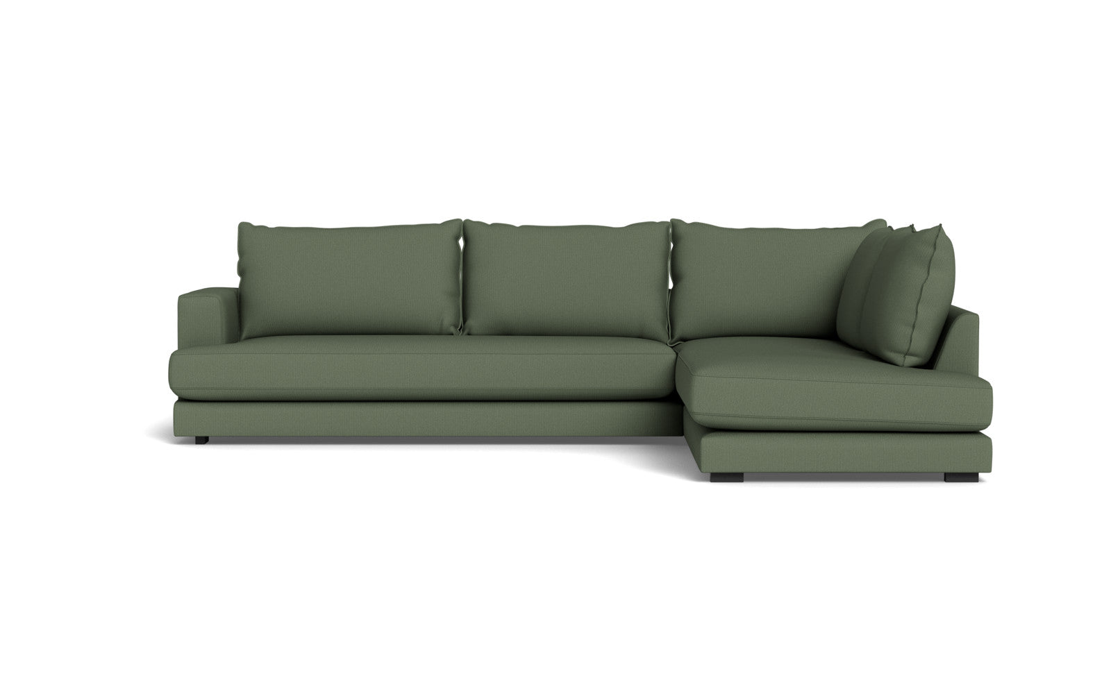 Cozy XL sofa med open end - Fjord stof - Grøn, Højrevendt